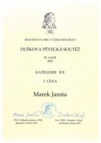 1. cena Marek Jansta
